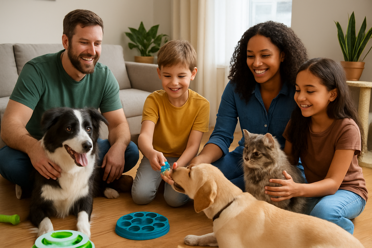 O ambiente enriquecido torna melhor e ainda mais feliz a vida no lar da família multiespécie.